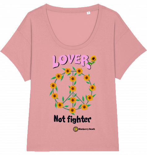 Lover not fighter organic women t-shirt chiller