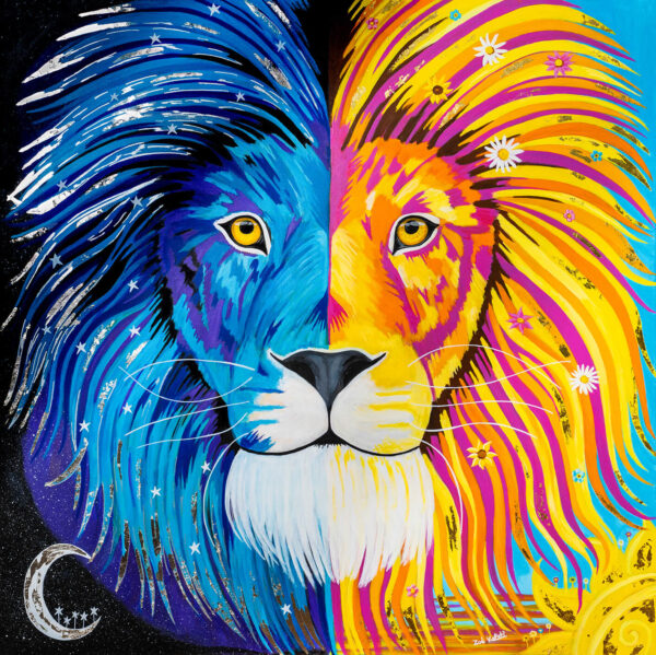 lion painting by zoé keleti