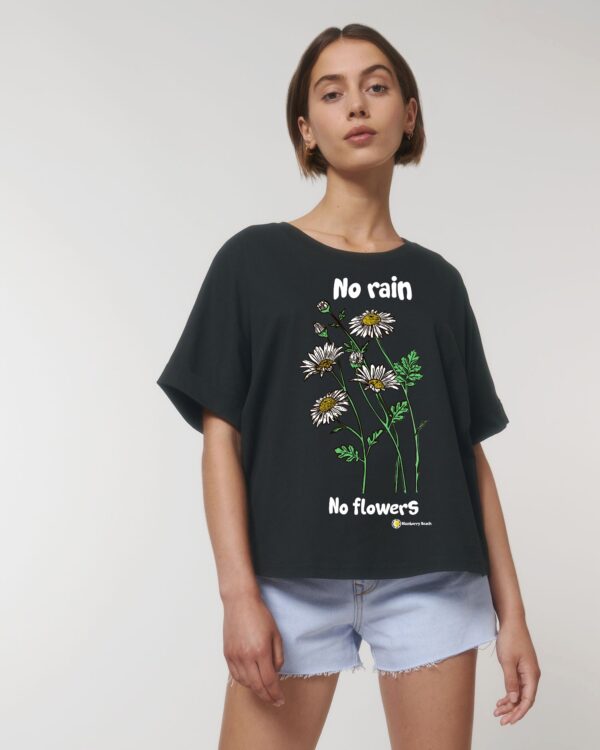 no rain no flowers organic women t-shirt collider
