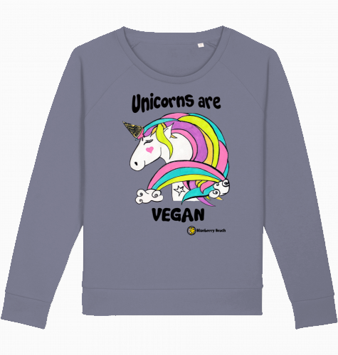 unicorns are vegan organic women sweater dazzler