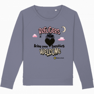 refugees welcome organic women sweater dazzler