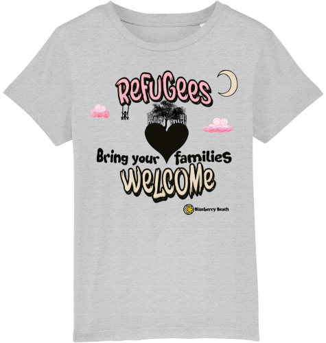 Refugees Welcome organic children t-shirt mini creator