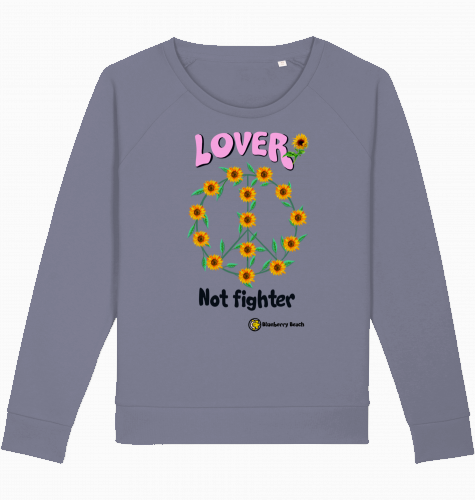 lover not fighter organic women sweater dazzler