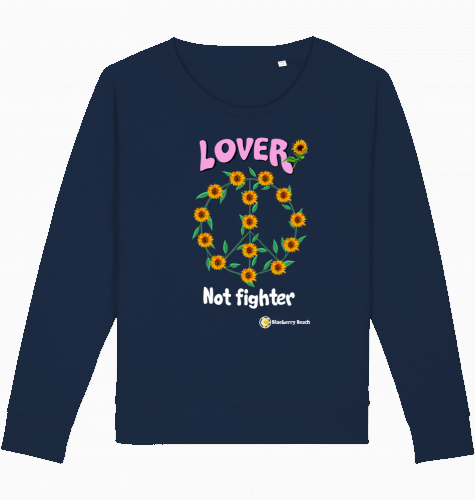 lover not fighter organic women sweater dazzler