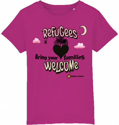 Refugees Welcome organic children t-shirt mini creator