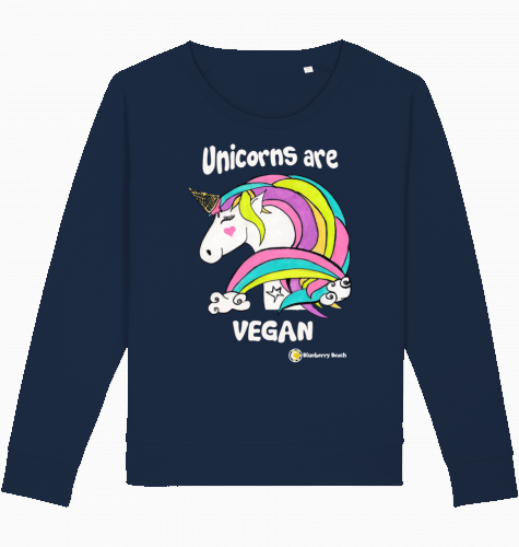 unicorns are vegan organic women sweater dazzler