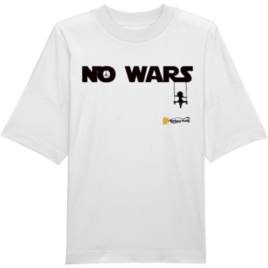 no wars organic unisex oversized t-shirt blaster