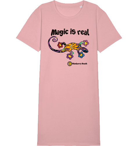 magic is real organic women t-shirt dress spinner