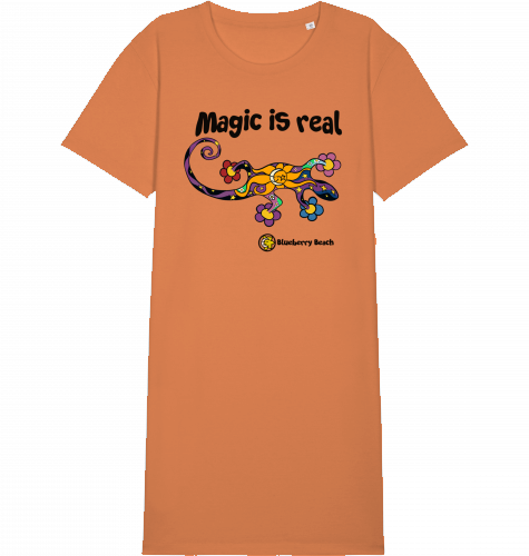 magic is real organic women t-shirt dress spinner