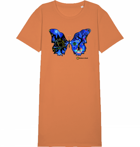 Buddhafly organic women t-shirt dress spinner