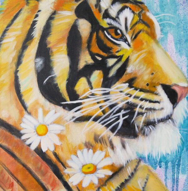 tiger butterfly original oil painting by zoé keleti